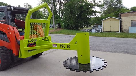 skid steer rotating tree saw|tractor loader mounted tree saw.